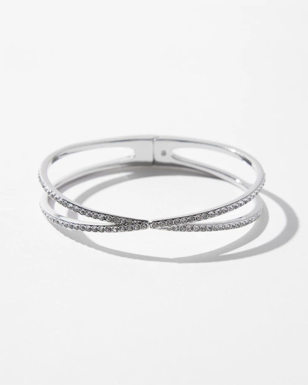 Silver Criss Cross Hinge Bracelet White House Black Market